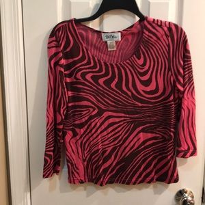 🌸NEW🌸 Bob Mackie Vintage Zebra Top